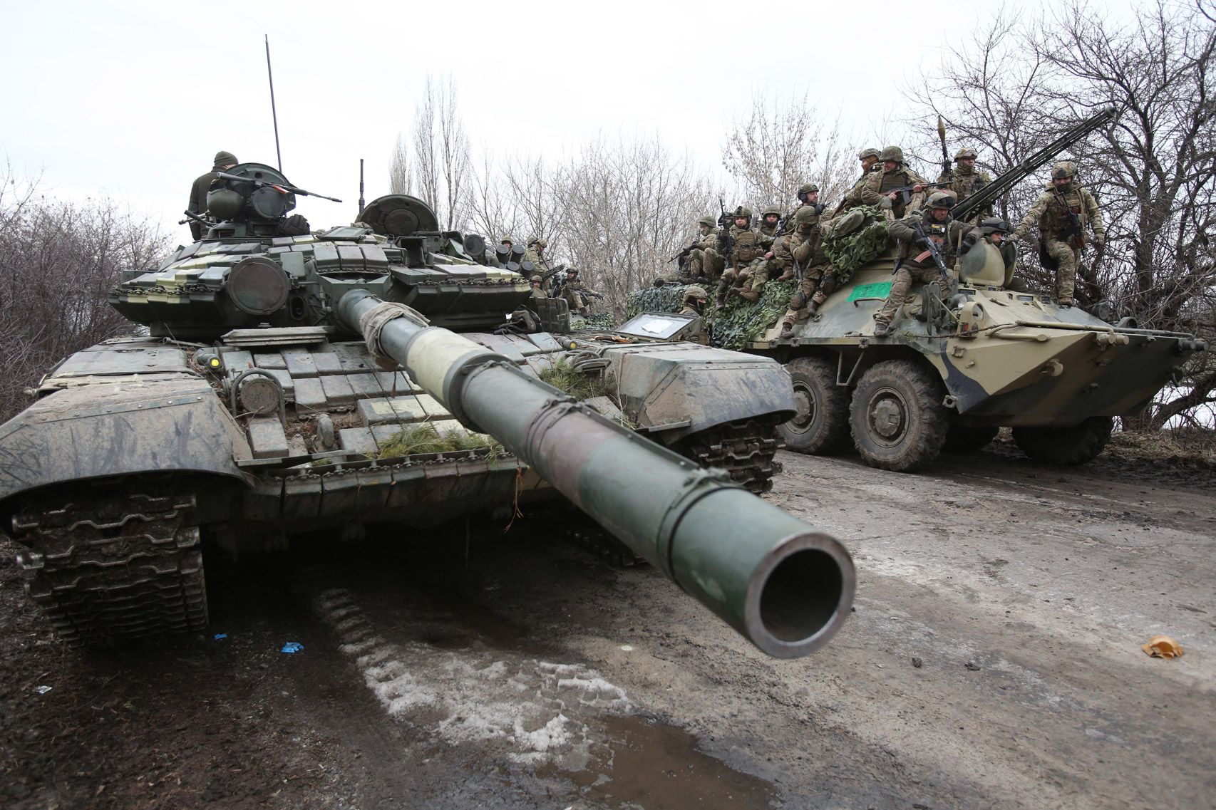 Tank in battle field